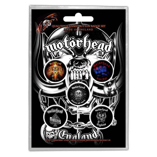 MOTORHEAD BUTTON BADGE PACK: ENGLAND