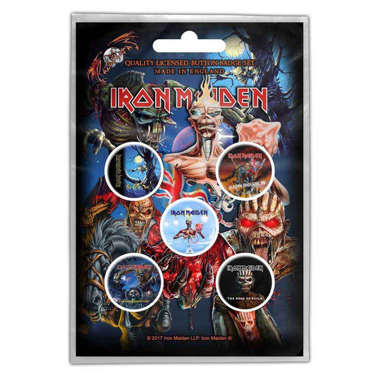 IRON MAIDEN BUTTON BADGE PACK: LATER ALBUMS (RETAIL PACK)