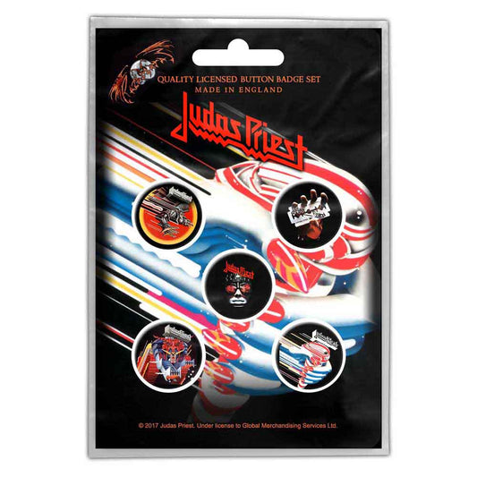 JUDAS PRIEST BUTTON BADGE PACK: TURBO (RETAIL PACK)