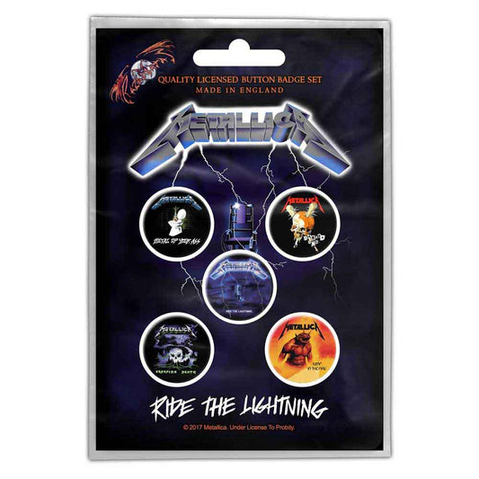 METALLICA BUTTON BADGE PACK: RIDE THE LIGHTNING (RETAIL PACK)