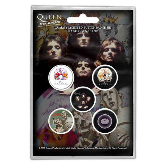 QUEEN BUTTON BADGE PACK: EARLY ALBUMS (RETAIL PACK)