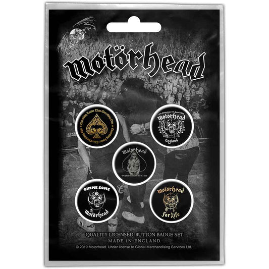 MOTORHEAD BUTTON BADGE PACK: CLEAN YOUR CLOCK (RETAIL PACK)