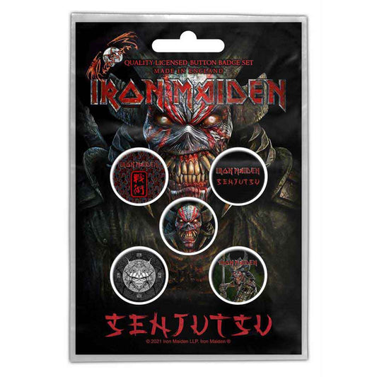 IRON MAIDEN BUTTON BADGE PACK: SENJUTSU (RETAIL PACK)