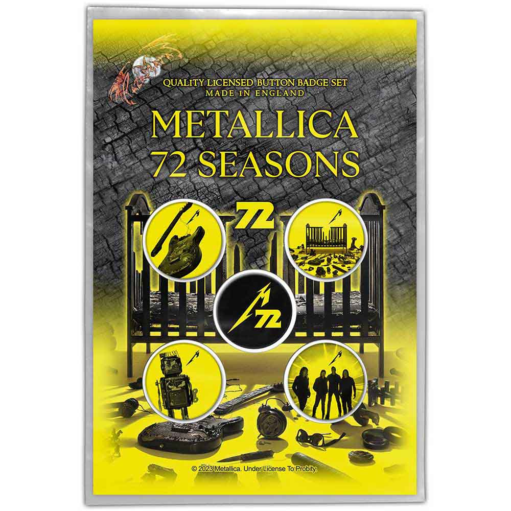 METALLICA BUTTON BADGE PACK: 72 SEASONS