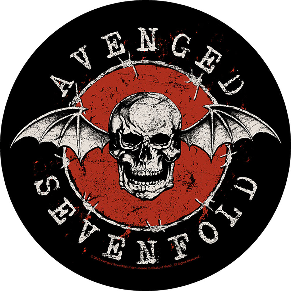 AVENGED SEVENFOLD BACK PATCH: DISTRESSED SKULL