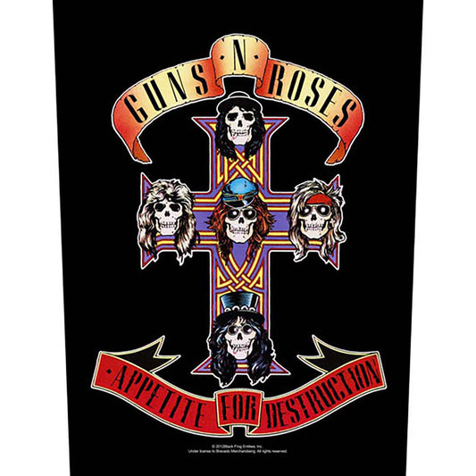 GUNS N' ROSES BACK PATCH: APPETITE FOR DESTRUCTION