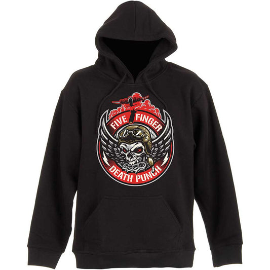 FIVE FINGER DEATH PUNCH UNISEX PULLOVER HOODIE: BOMBER PATCH