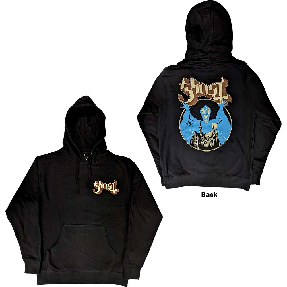 GHOST UNISEX PULLOVER HOODIE: POCKET LOGO & OPUS