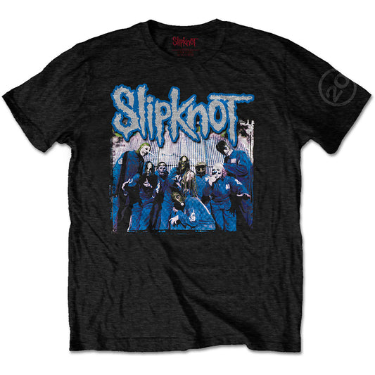 SLIPKNOT UNISEX T-SHIRT: 20TH ANNIVERSARY TATTERED & TORN (BACK PRINT)